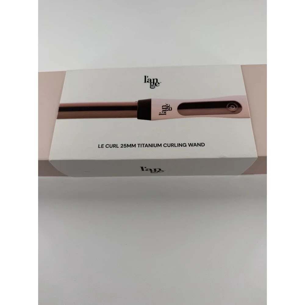 L'ange Le Curl 25mm Titanium Curling Wand Pink Boxed Tested Working